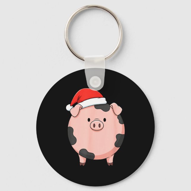 Chaveiro Christmas Cute G Round Nk G Holiday Art  (Frente)