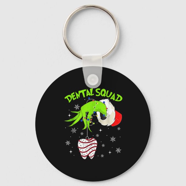 Chaveiro Christmas Dental Squad Cute Dentist Dental Hygieni (Frente)