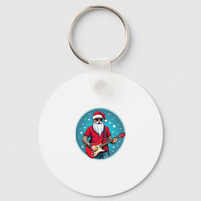 Chaveiro Christmas guitarist  Rockmusic Christmas (2) (Frente)