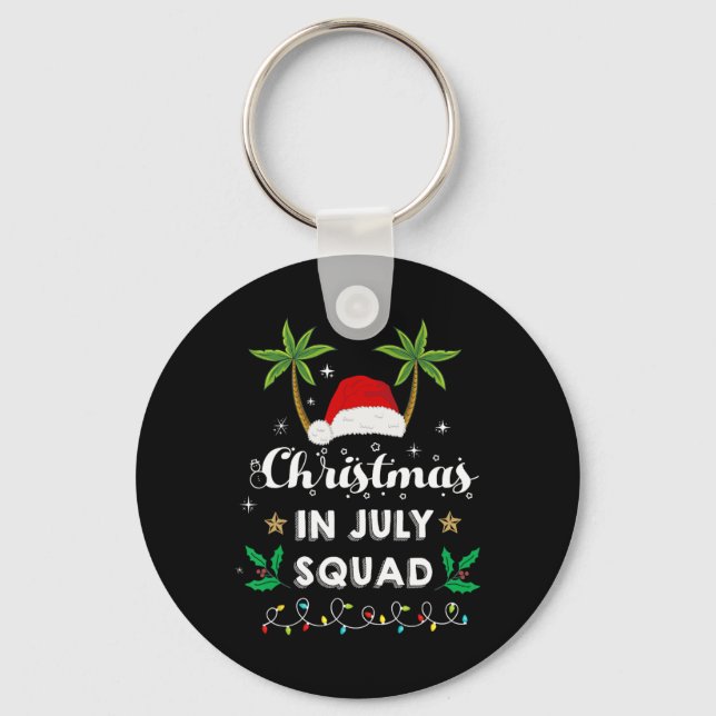 Chaveiro Christmas In July Squad Funny Summer Xmas Santa Ha (Frente)