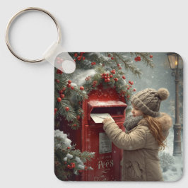 Chaveiro Christmas mailbox  cute festive winter accessory