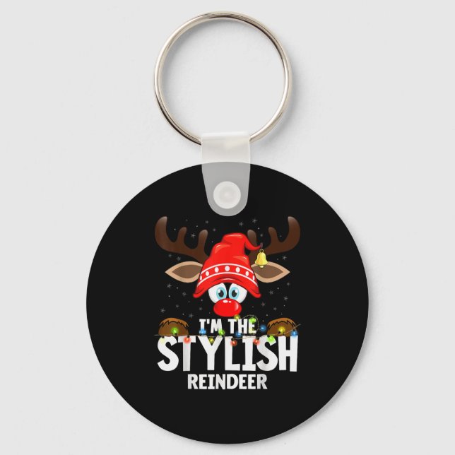 Chaveiro Christmas Matching I'm The Stylish Reindeer  (Frente)