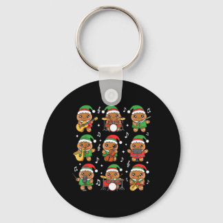 Chaveiro Christmas Music Teacher Gingerbread Playing