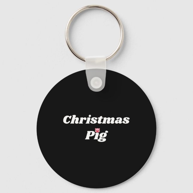 Chaveiro Christmas Pig - Pig And Piggy Gifts For Men And Wo (Frente)