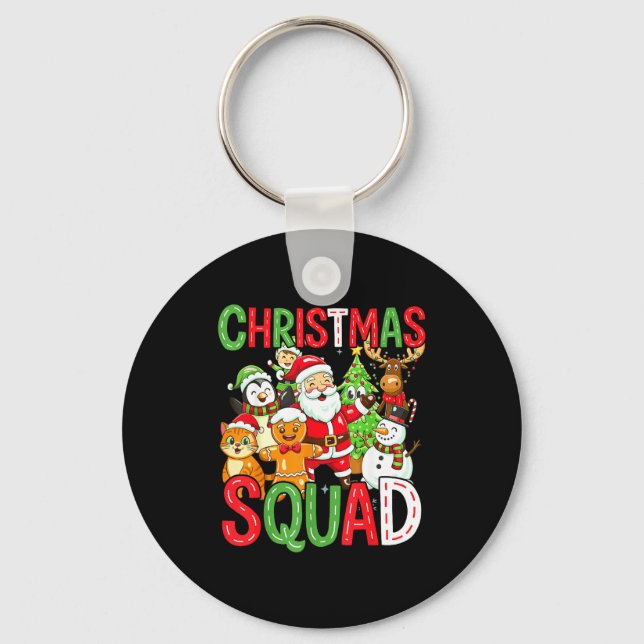 Chaveiro Christmas Squad Santa Family Matching Xmas  (Frente)