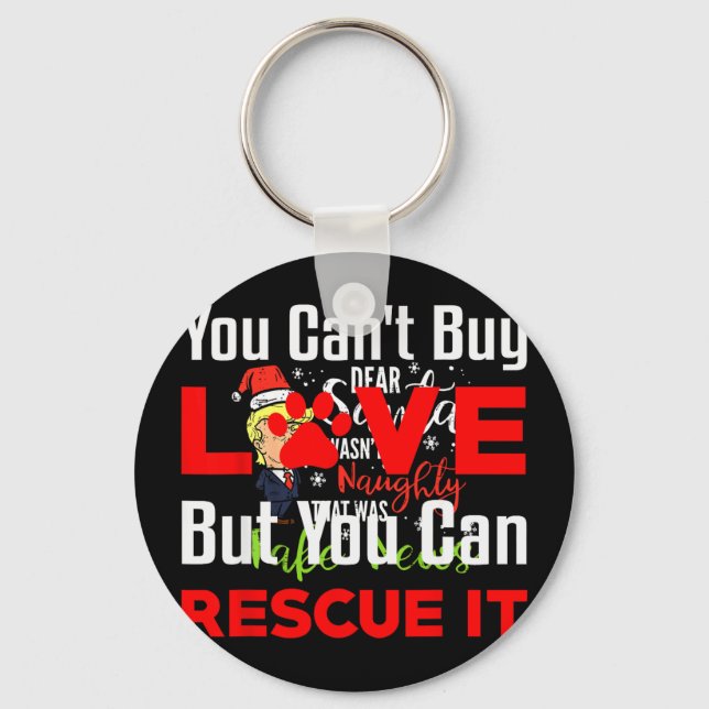 Chaveiro Christmas Trump Dear Santa Fake News Funny Xmas  (Frente)