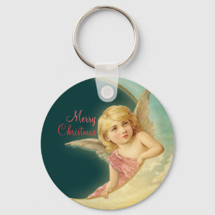 Chaveiro Christmas Vintage Angel CC0254 Button Keychain