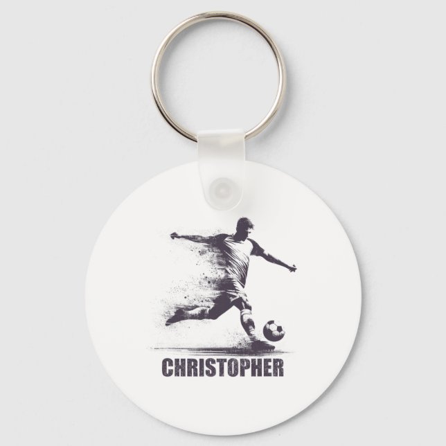Chaveiro Christopher Futebol Meninos Personalizado Primeiro (Frente)