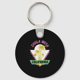 Chaveiro Chula Vista Califórnia Retro Vaporwave Praia