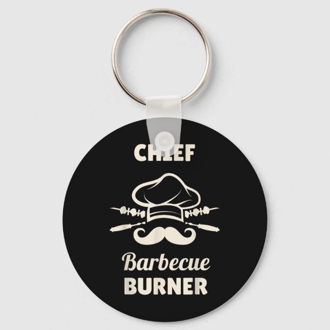 Chaveiro Churrasco Chefe Burner Funny Griling Mestre Churra (Frente)