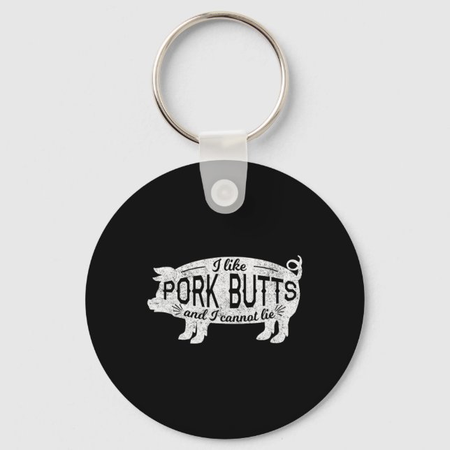 Chaveiro Churrasco Engraçado Eu Gosto De Pernil De Porco E  (Frente)