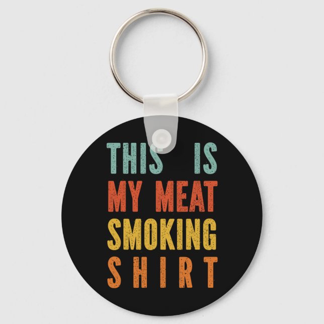 Chaveiro Churrasco Retro Fumando Minha Carne  (Frente)