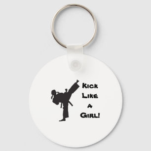 Chaveiro Chute Como Uma Garota Artes Marciais Tae Kwon Do K