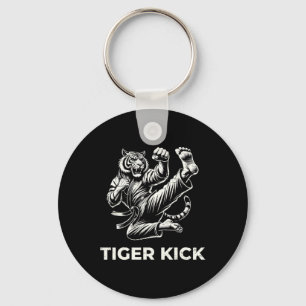Chaveiro Chute de Tigre de Karatê Feroz Artes Marciais