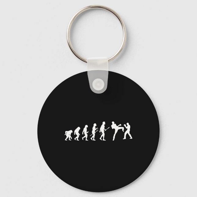 Chaveiro Chute Mma Kickboxing Boxeador Boxe Evolução Humana (Frente)