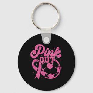 Chaveiro Chute Rosa Para Futebol de Cura do Câncer de Mama