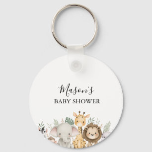 Chaveiro Chuva de Bebê Animais da Floresta Aventura Minimal