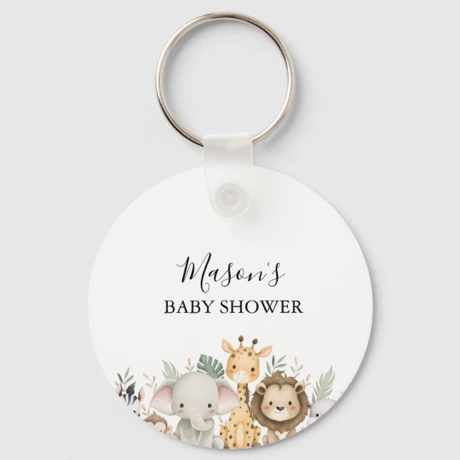 Chaveiro Chuva de Bebê Animais da Floresta Aventura Minimal (Frente)