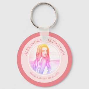 Chaveiro Chuva de Presentes de Noiva Menina de Cabelo Loiro