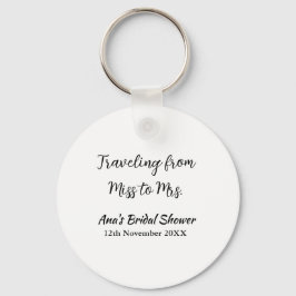 Chaveiro Chuveiro de noiva de viagem adicionar nome data se