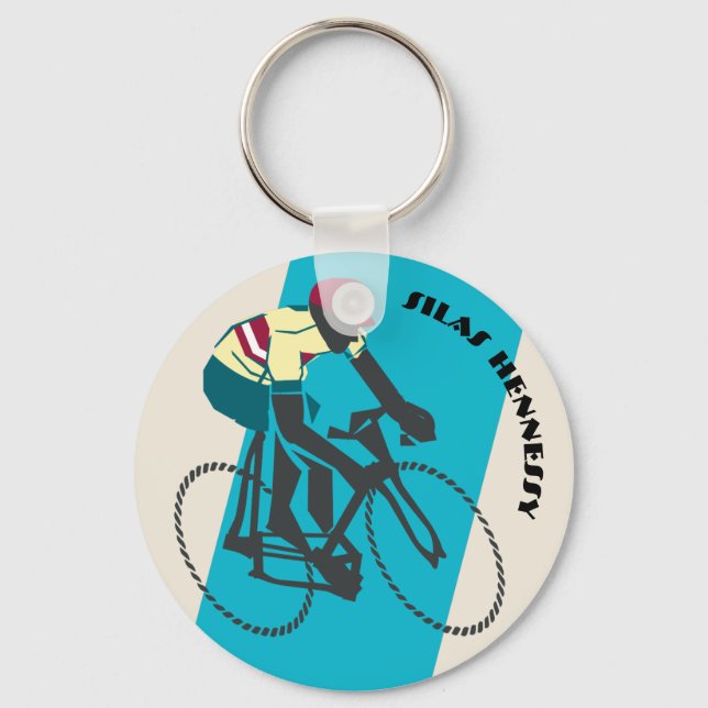 Chaveiro Ciclista (Azul) (Frente)