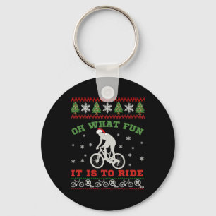 Chaveiro Ciclista de Montanha, Oh Que Diversão Natal Camisa