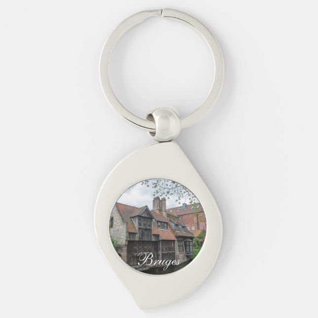 Chaveiro Cidade antiga de Bruges na Bélgica (Frente)