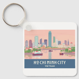 Chaveiro Cidade de Ho Chi Minh Vietnã Pastel Viagem - Saigo