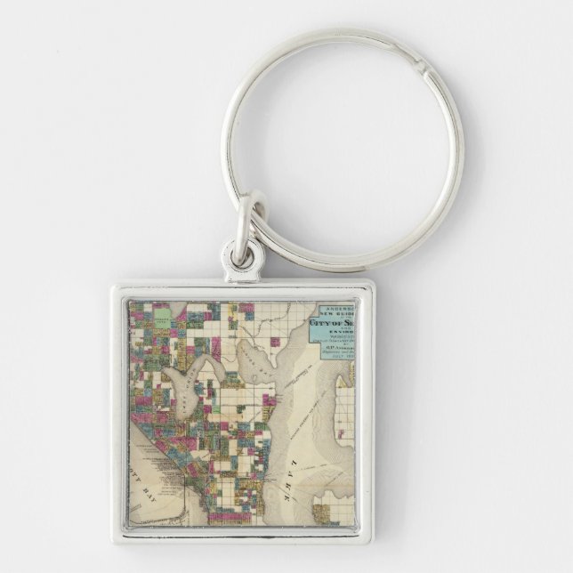 Chaveiro Cidade De Seattle E Águas (Frente)