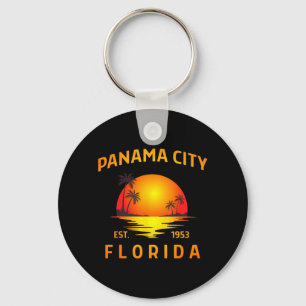 Chaveiro Cidade do Panamá Flórida Praia Vintage Pôr do Sol