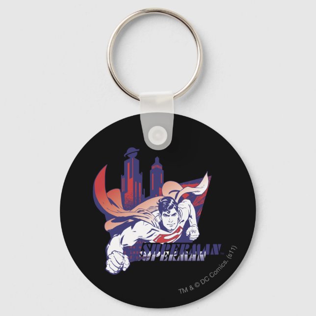 Chaveiro Cidade e Nome do Super-Homem (Frente)