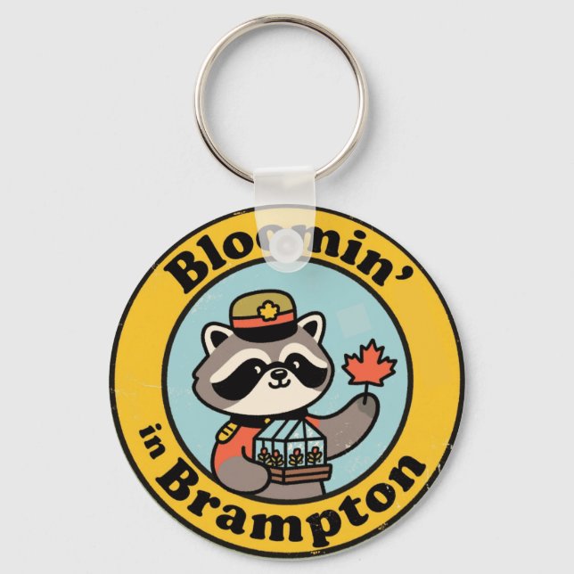 Chaveiro Cidade Flor Vintage Brampton (Frente)