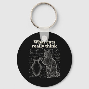 Chaveiro Ciência de Gato Engraçado Humor O que os Gatos Pen