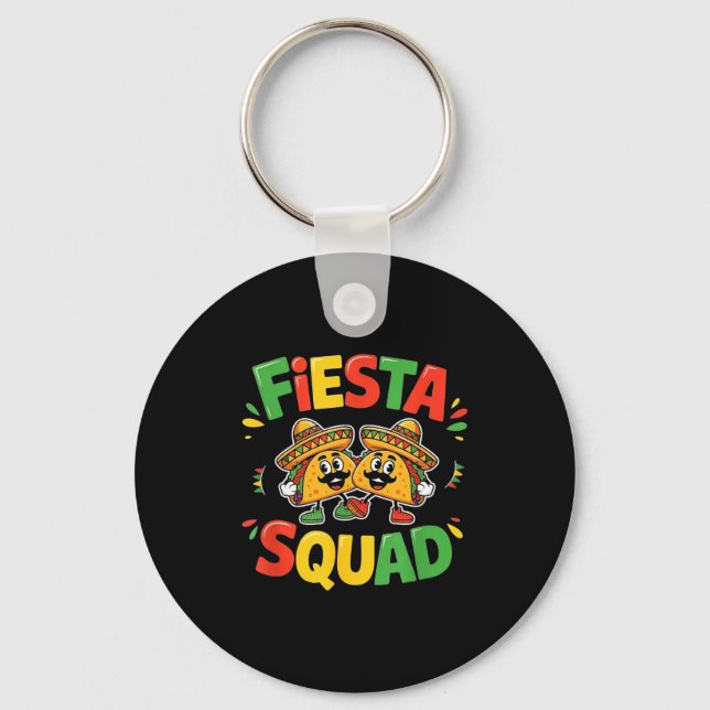 Chaveiro Cinco de maio esquadrão de festa engraçada para ho (Frente)