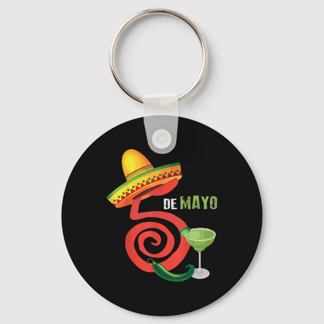 Chaveiro Cinco De Mayo Fiesta Design Camisa 5 De Mayo Viva (Frente)