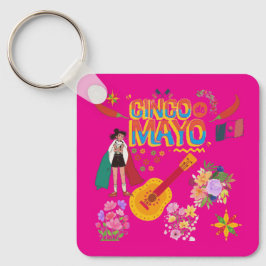 Chaveiro Cinco De Mayo rosa quente