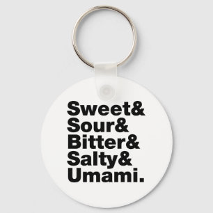 Chaveiro Cinco gostos básicos