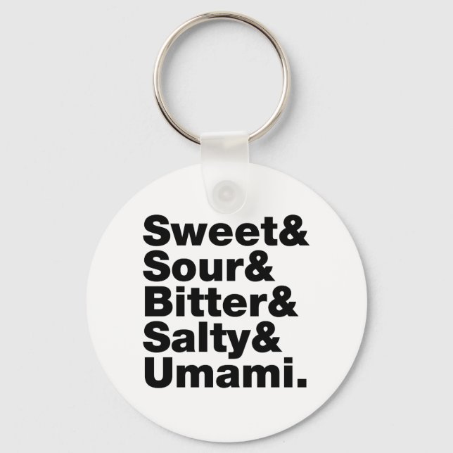 Chaveiro Cinco gostos básicos (Frente)