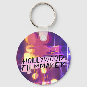 Chaveiro Cineasta Modern Retro Hollywood em Rosa