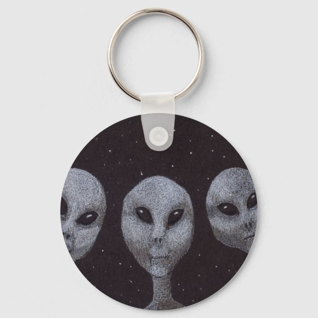 Chaveiro Cinza alienígena (Frente)