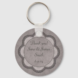 Chaveiro Cinza Art Nouveau Wedding