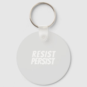 Chaveiro cinza branca "resistente/persistente" -