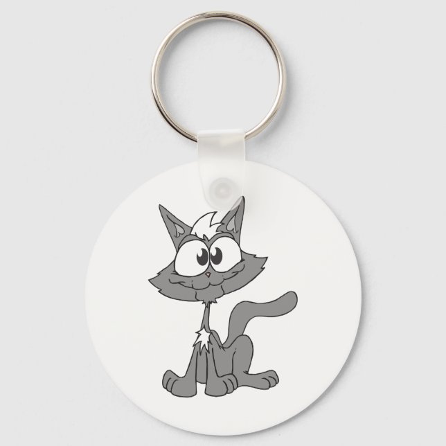Chaveiro Cinza Cat (Frente)