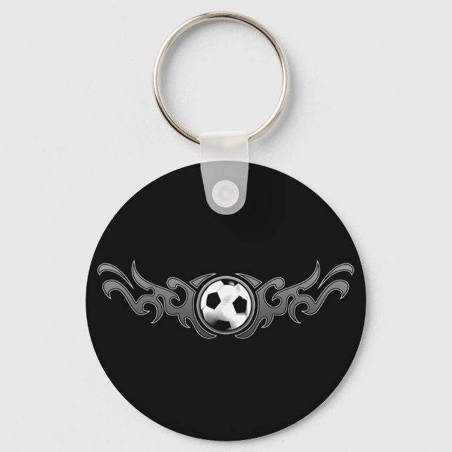Chaveiro Cinza das Chamas Tribais de Futebol (Frente)