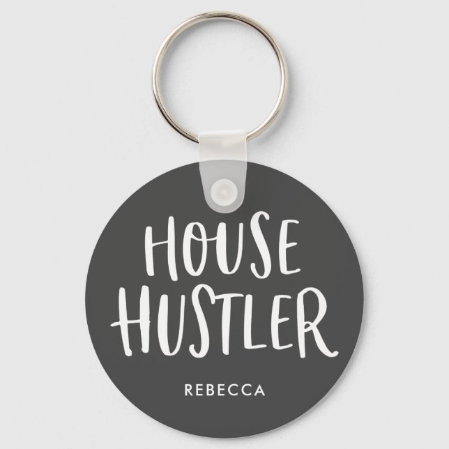 Chaveiro Cinza de Agentes Personalizados do House Hustler I (Frente)