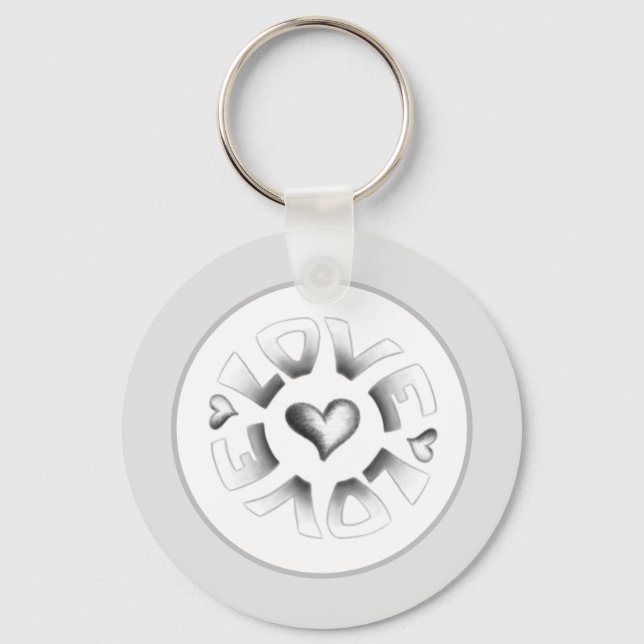 Chaveiro Cinza de amor (Frente)