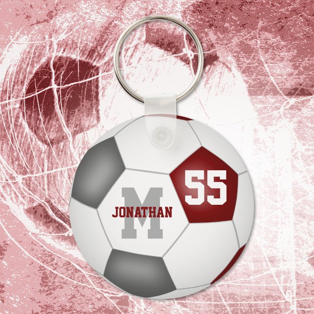 Chaveiro cinza de maroon colore garotas bola de futebol (Criador carregado)