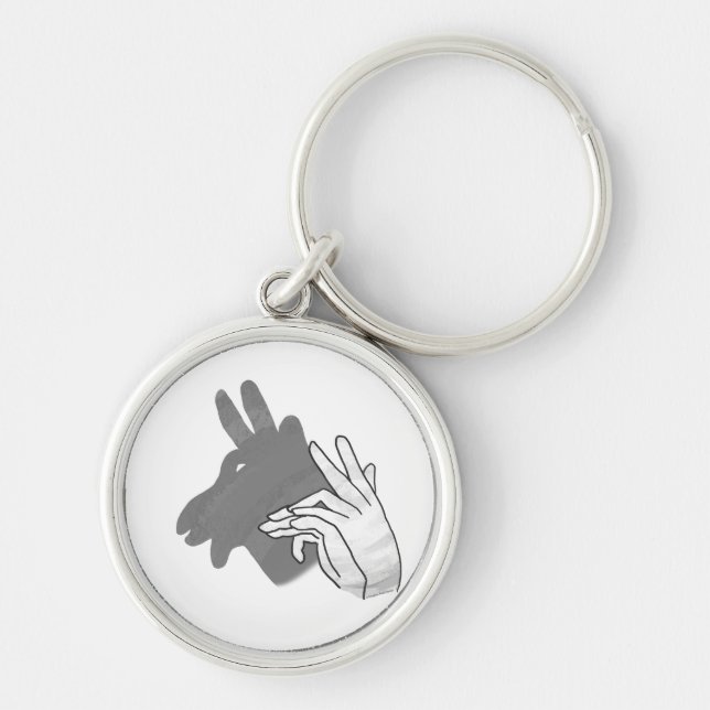 Chaveiro Cinza Hand Silhouette Billy Goat (Frente)