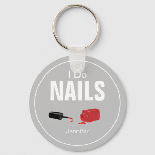 Chaveiro Cinza Modern I Do Unhas (Nail Technician)