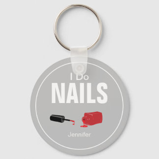 Chaveiro Cinza Modern I Do Unhas (Nail Technician)